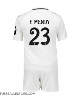 Günstige Real Madrid Ferland Mendy #23 Heimtrikotsatz Kinder 2024-25 Kurzarm (+ Kurze Hosen)